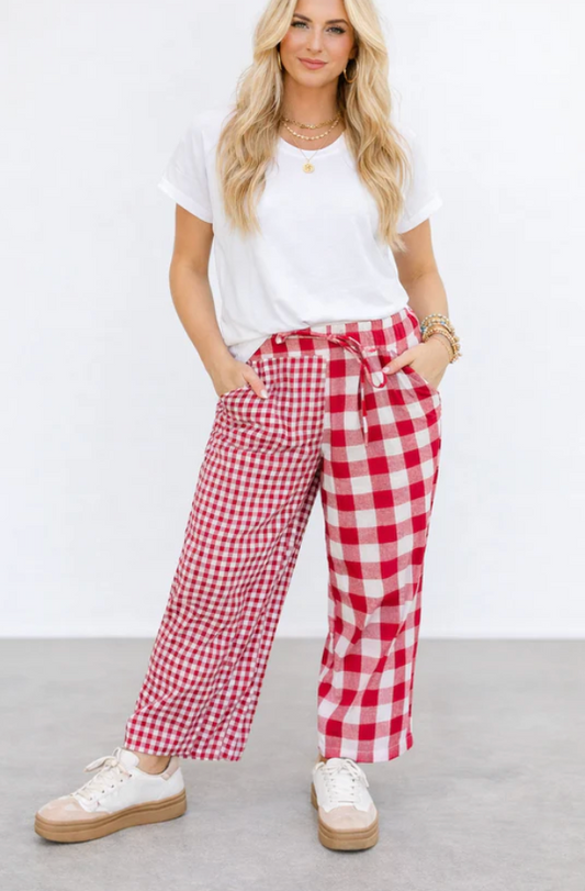 Red Dirt Picnic Gingham Pants