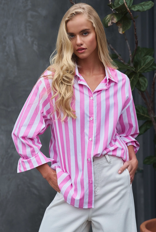 Pink Prairie Daydream Button-Up