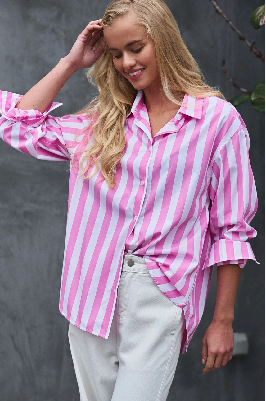 Pink Prairie Daydream Button-Up