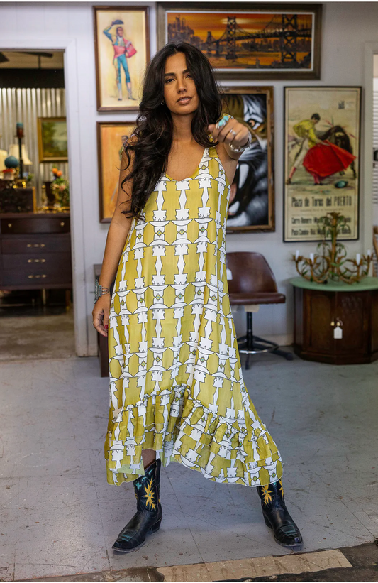 Mod Maud Tied-Up Midi Dress