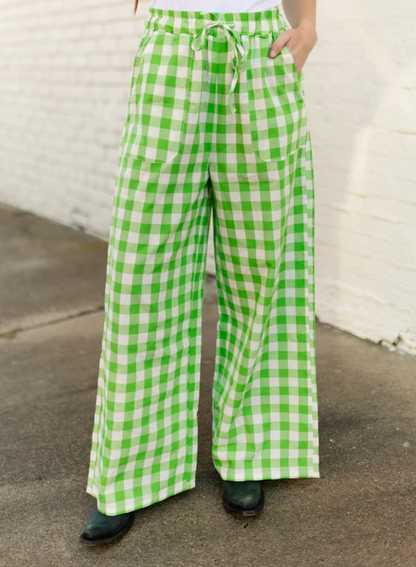 Lucky Clover Gingham Pants