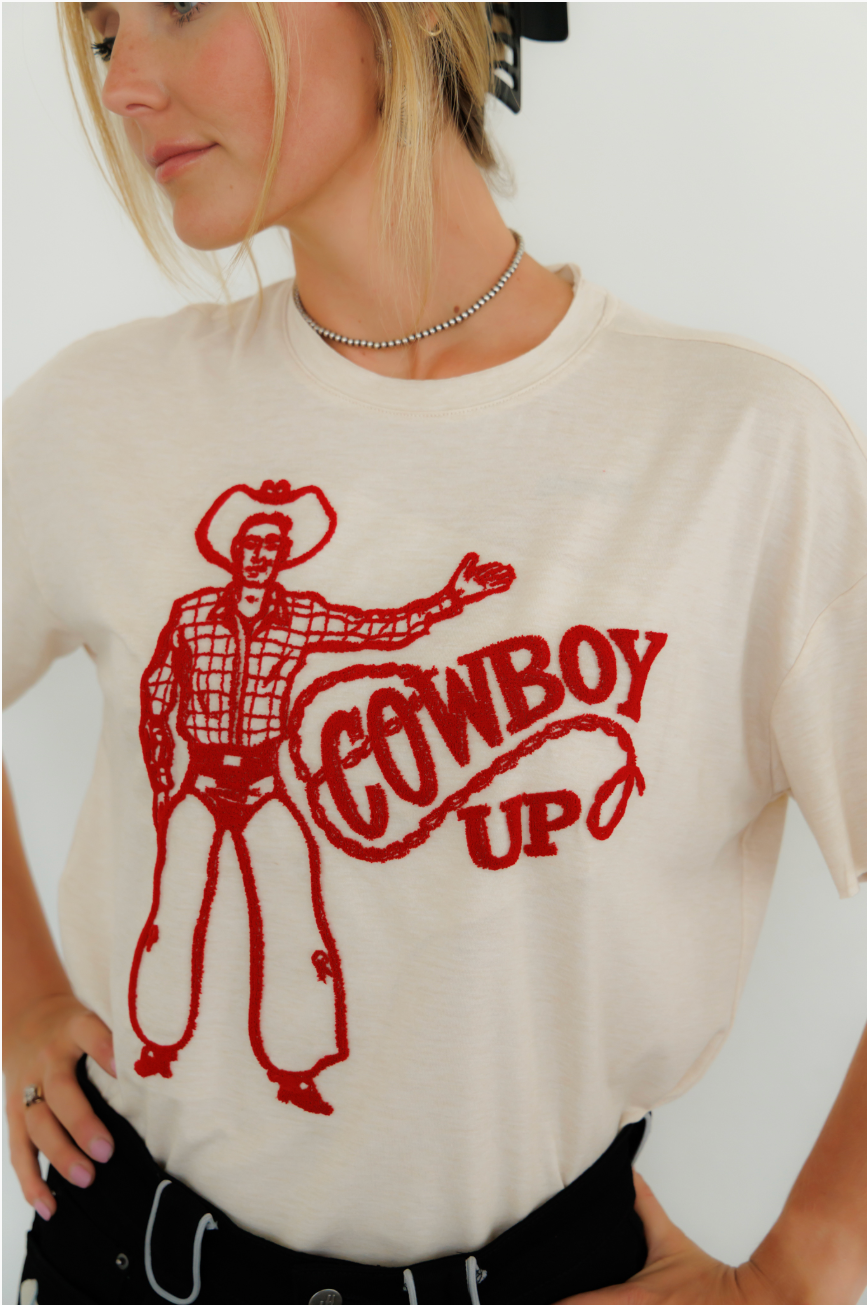 Cowboy Up Stitch Tee