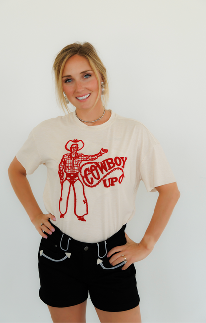 Cowboy Up Stitch Tee