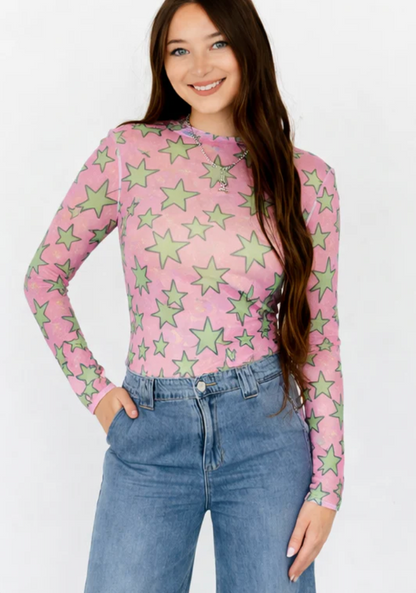 Starlight Rodeo Mesh Top