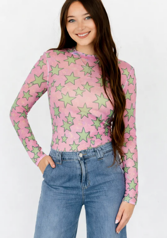 Starlight Rodeo Mesh Top