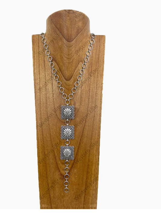 Desert Chain Concho Drop Necklace