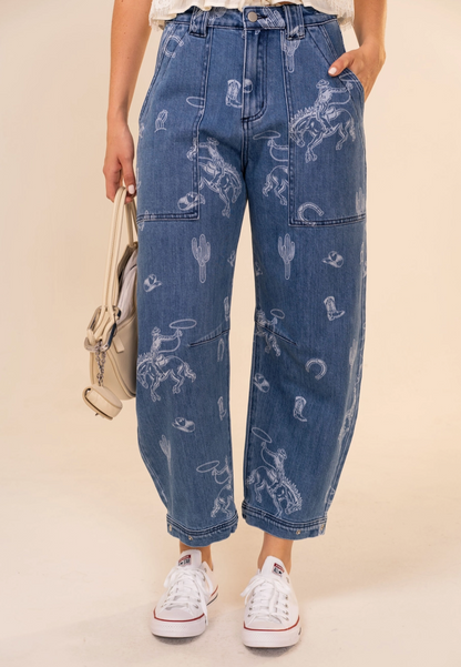Midnight Rodeo Barrel Jeans