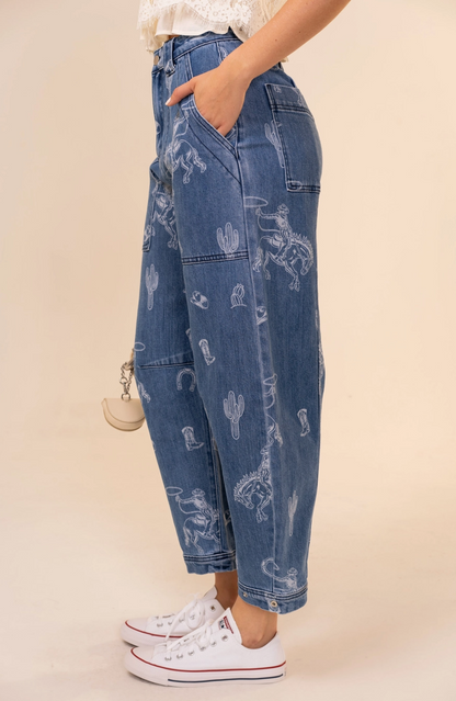 Midnight Rodeo Barrel Jeans