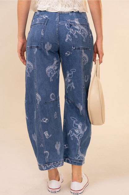 Midnight Rodeo Barrel Jeans