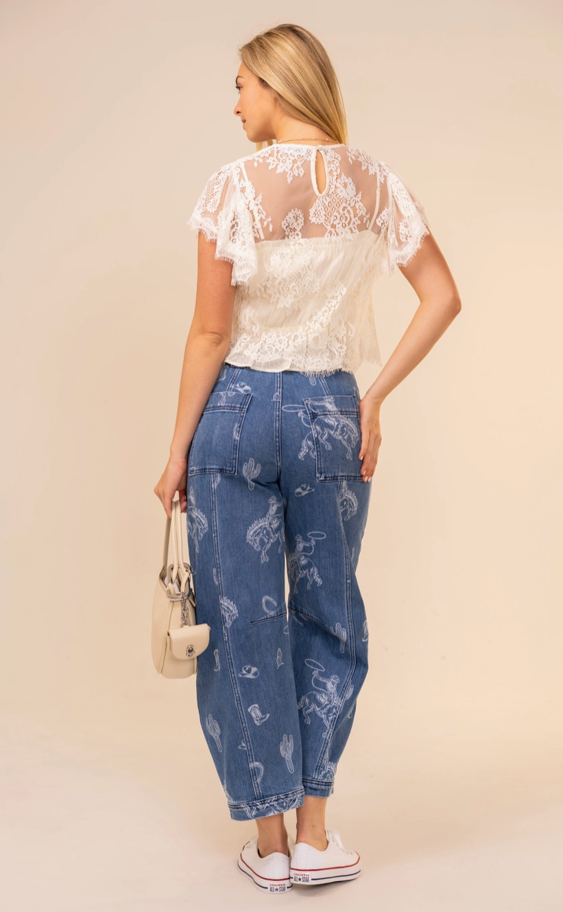 Midnight Rodeo Barrel Jeans