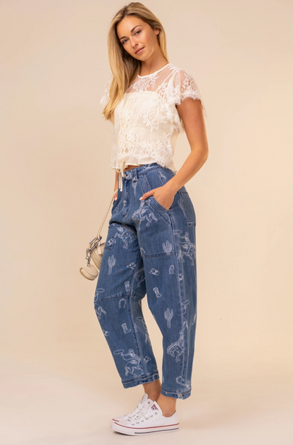 Midnight Rodeo Barrel Jeans