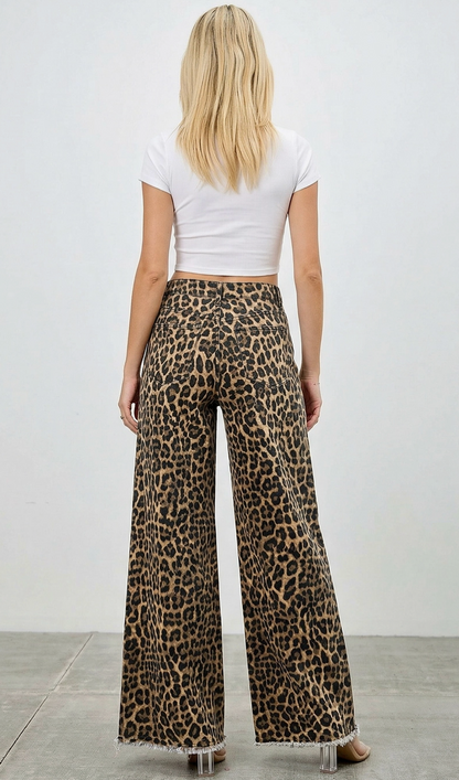 Leopard Lane Wide Leg Jeans