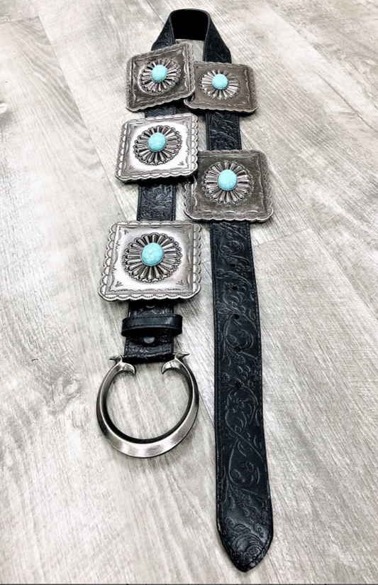 Turquoise Trail Concho Belt