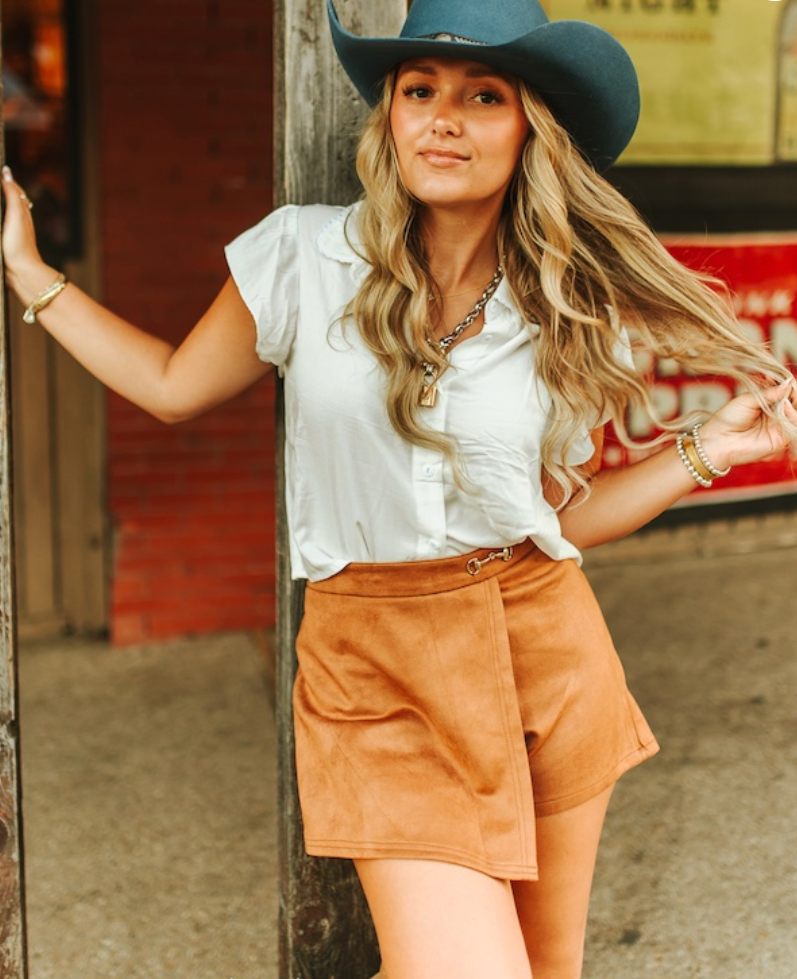 The Bit & Bridle Skort *Camel