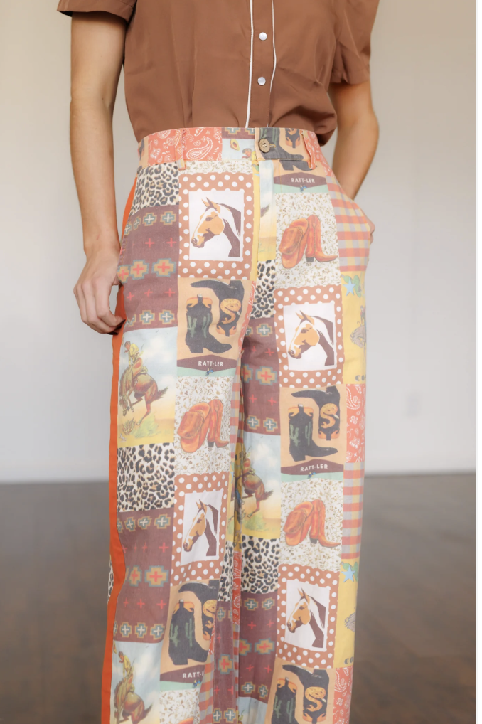 The Saddle Stamp Wide Leg Pants