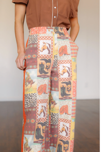 The Saddle Stamp Wide Leg Pants