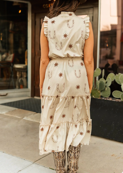 The Lucky Horseshoe Midi Dress