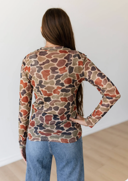 Backwoods Babe Mesh Top