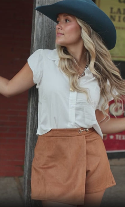 The Bit & Bridle Skort *Camel